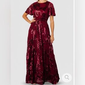Baltic Born Muse Sequin Dress in Wine Sz 2XL